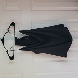 Express Black Satin Draped Cowl Neck Tank XL